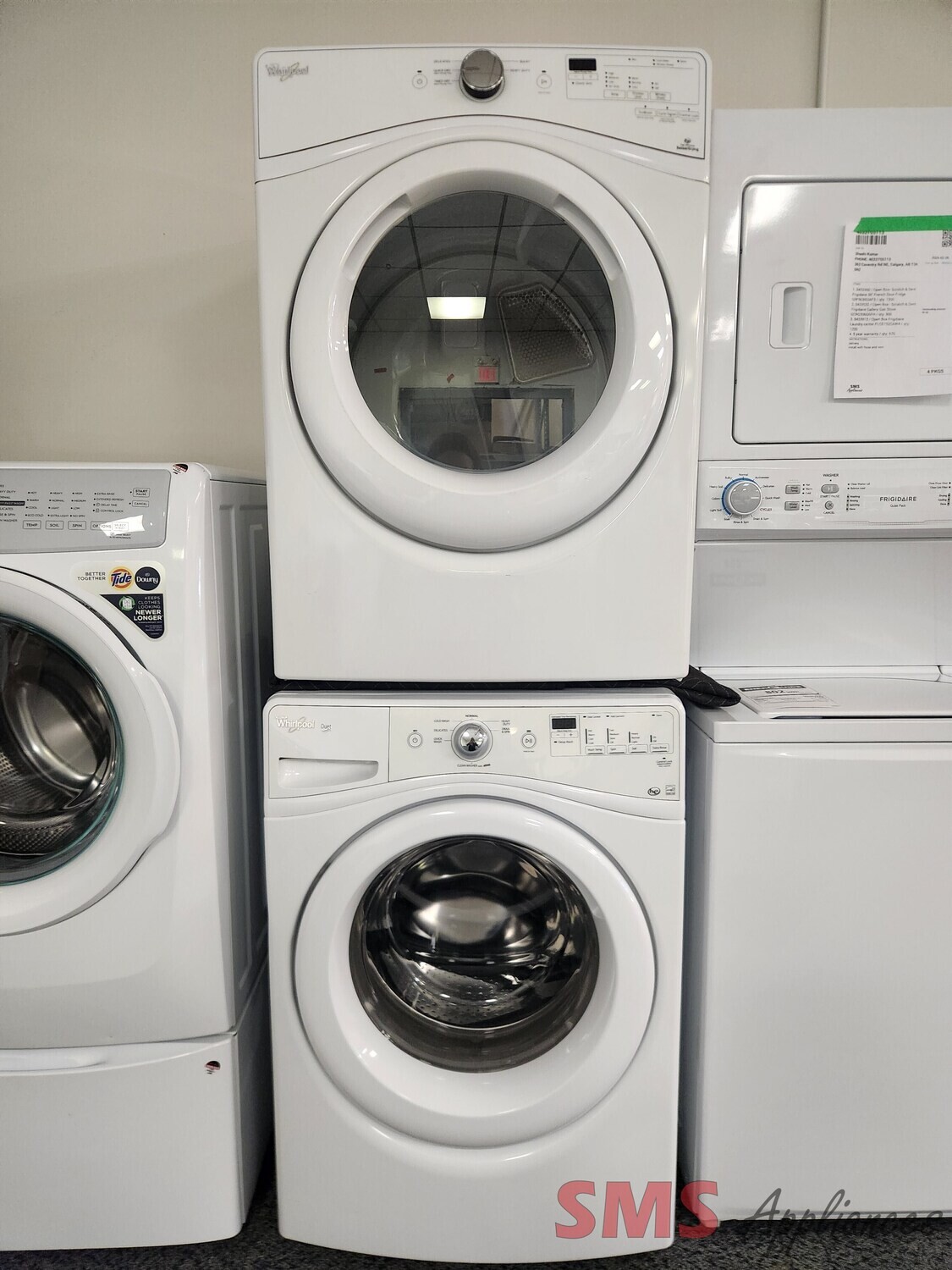 Whirlpool Front Load Washer & Dryer Set WFW70HEBW/YWED75HEFW