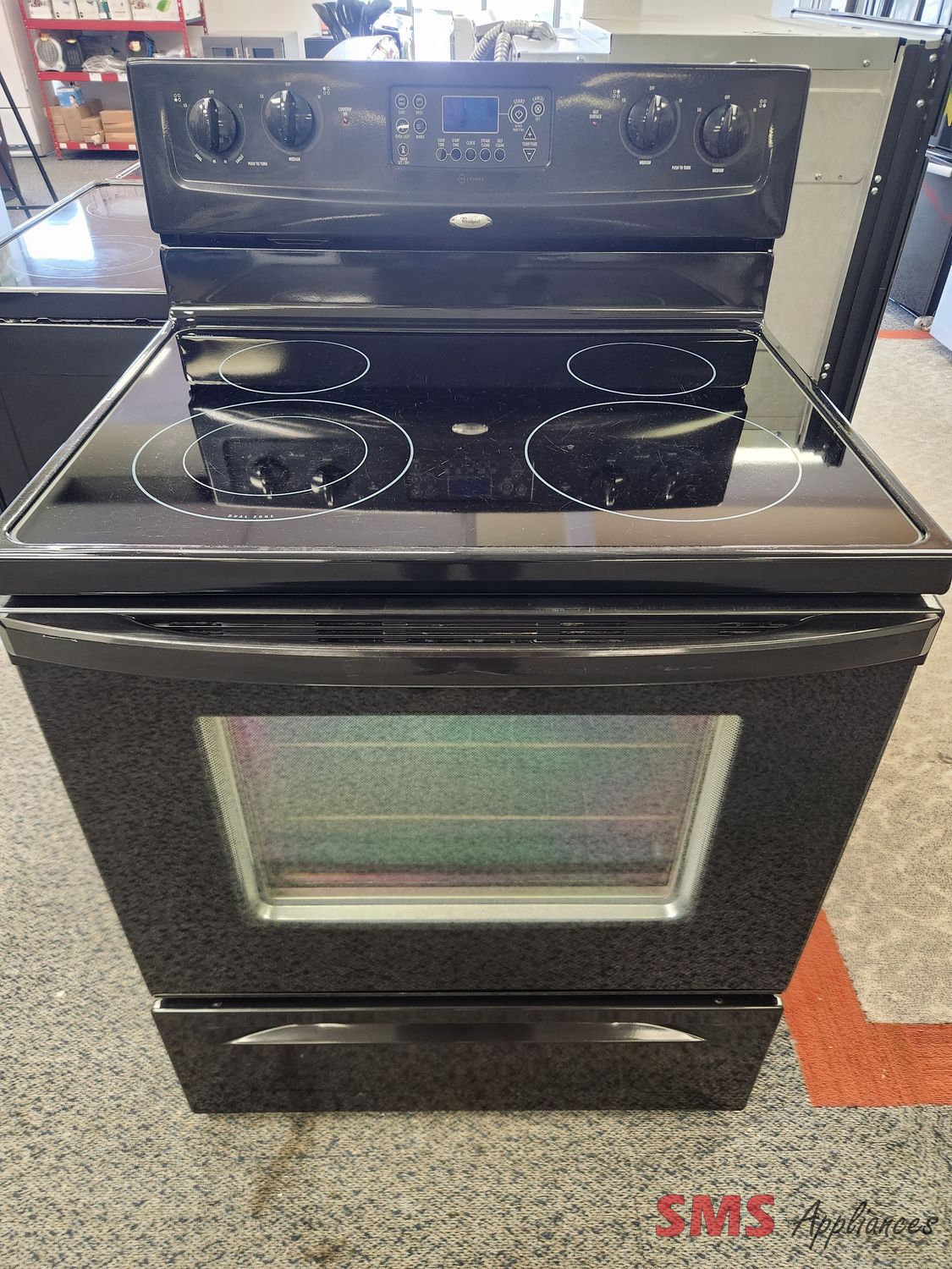 Whirlpool Glass Top Stove WERP4101SB
