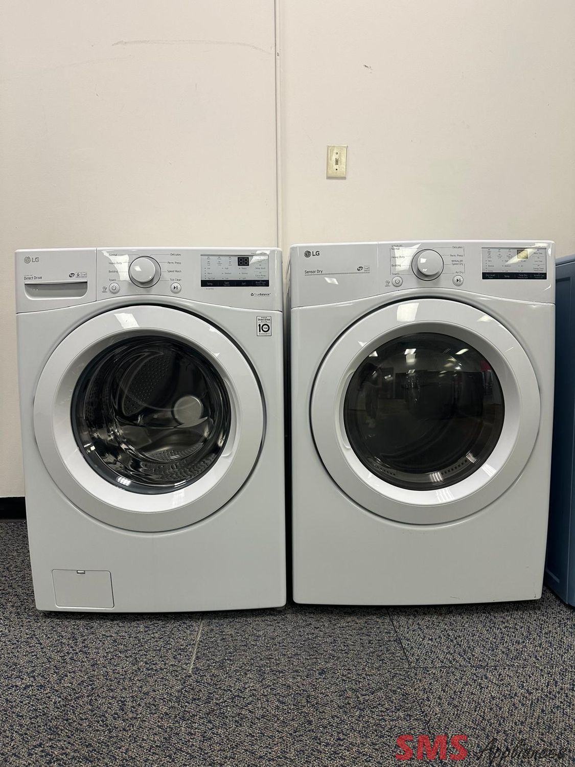 LG Washer & Dryer Set WM3400CW/DLE3400W