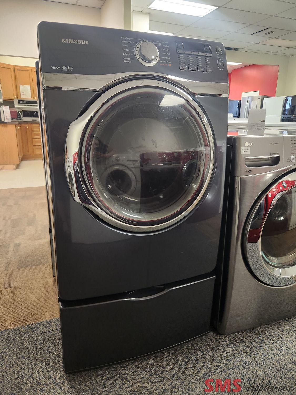 Samsung Dryer with Pedestal DV405ETPAGR