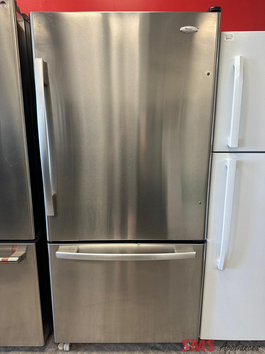 Whirlpool 33" Bottom Mount Fridge GB2FHDXWS04