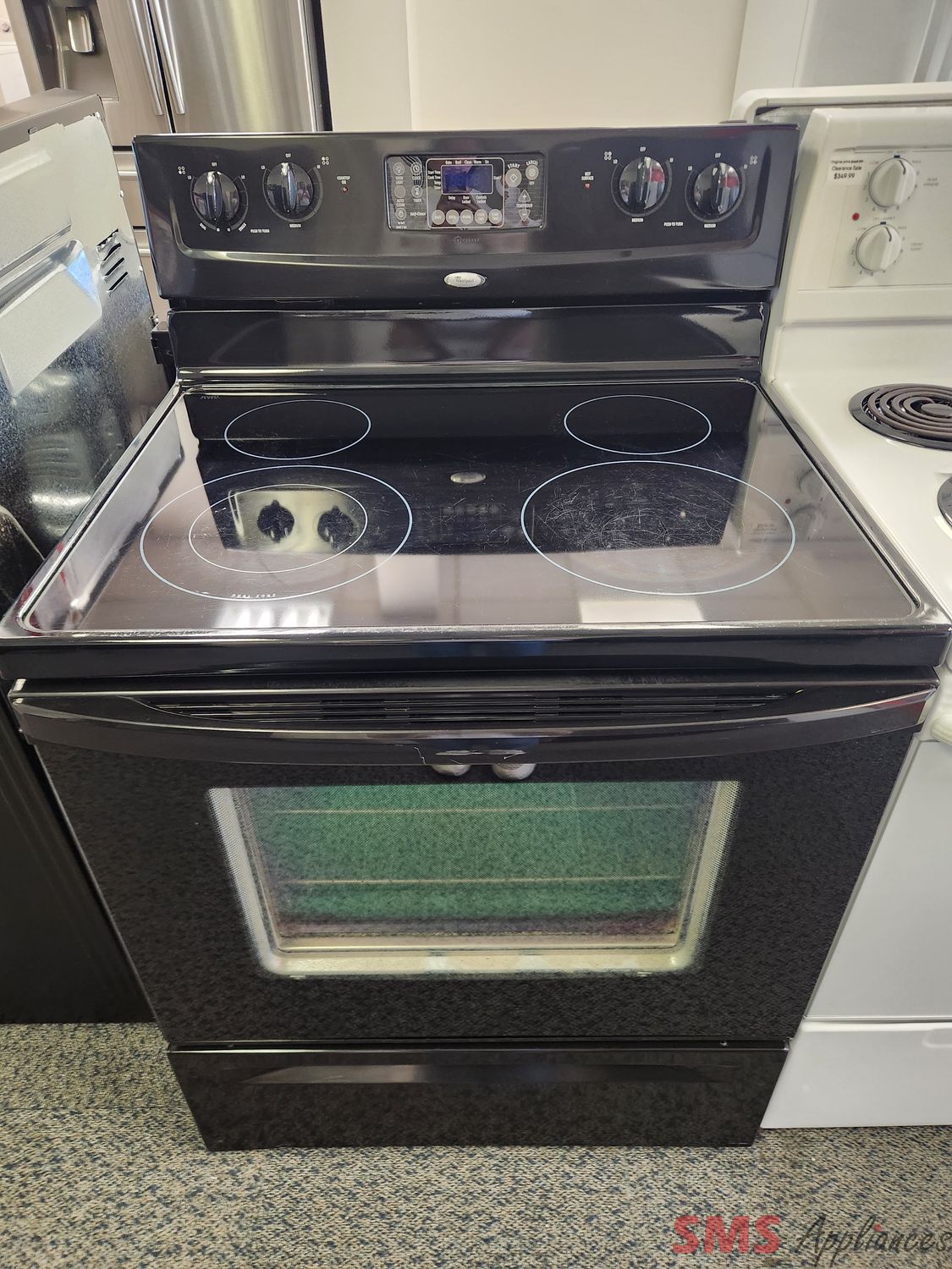 Whirlpool Glass Top Stove WERP4101SB
