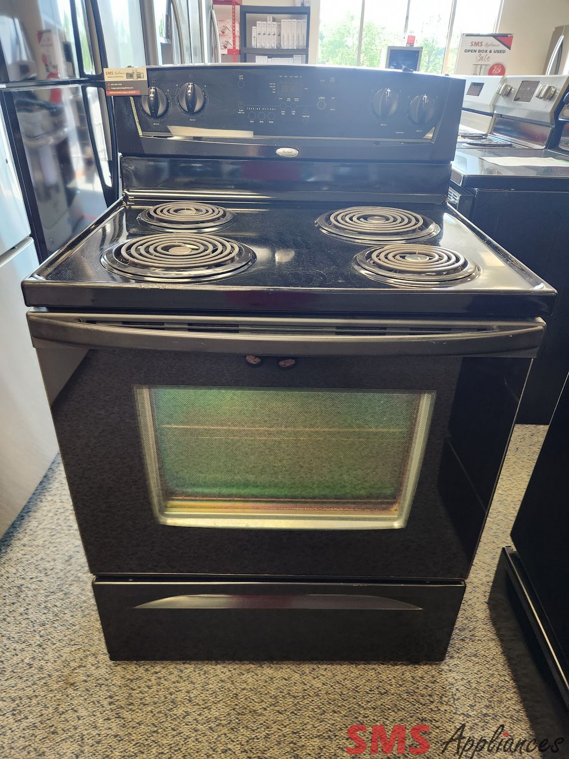 Whirlpool Coil Top Stove WERP3100PB