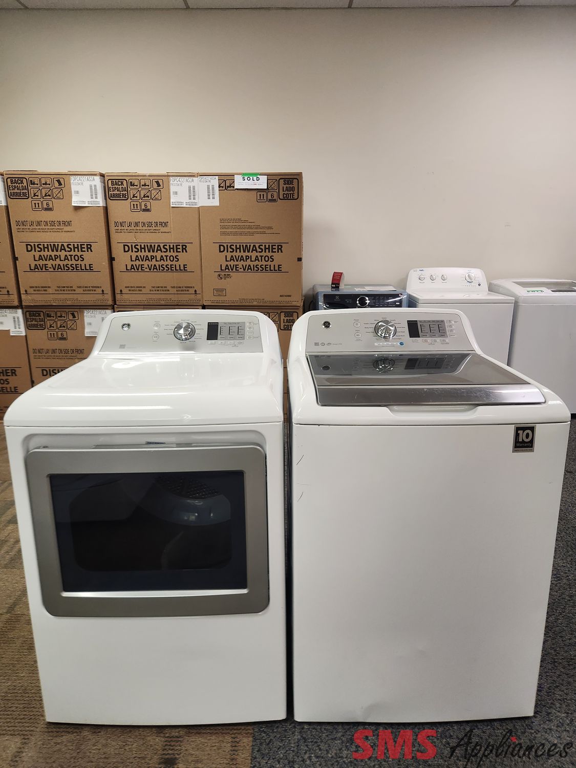 GE Washer & Dryer Set GTDG605EBMK1WS/GTW620BMMWS