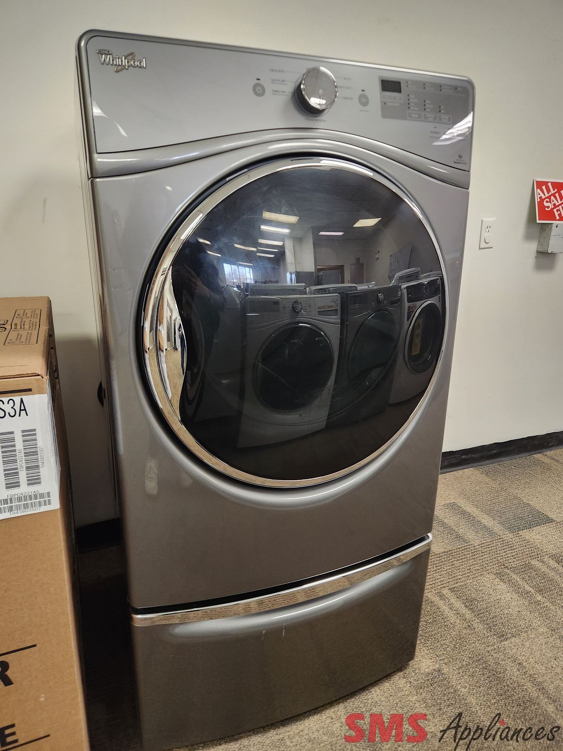 Whirlpool Dryer with Pedestal YWED85HEFC
