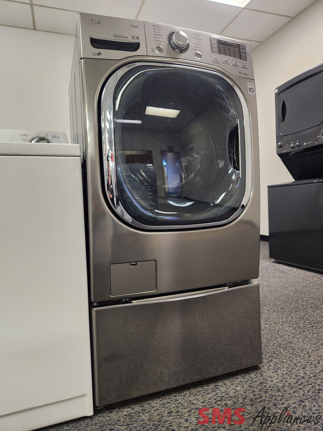 LG Front Load Washer with Pedestal WM4270HVA