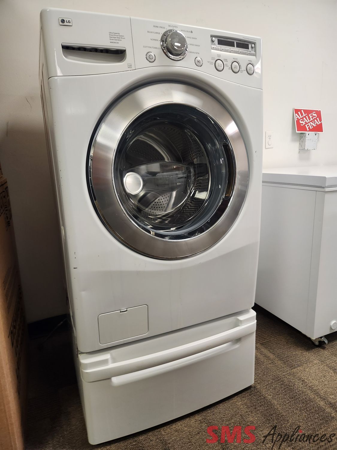 LG Front Load Washer with Pedestal WM2355CW