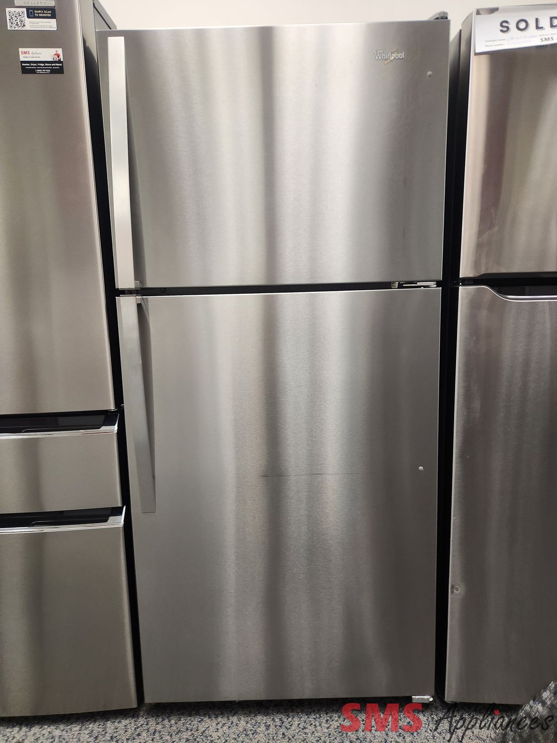 Whirlpool 30" Top Mount Fridge WRT148FZDM