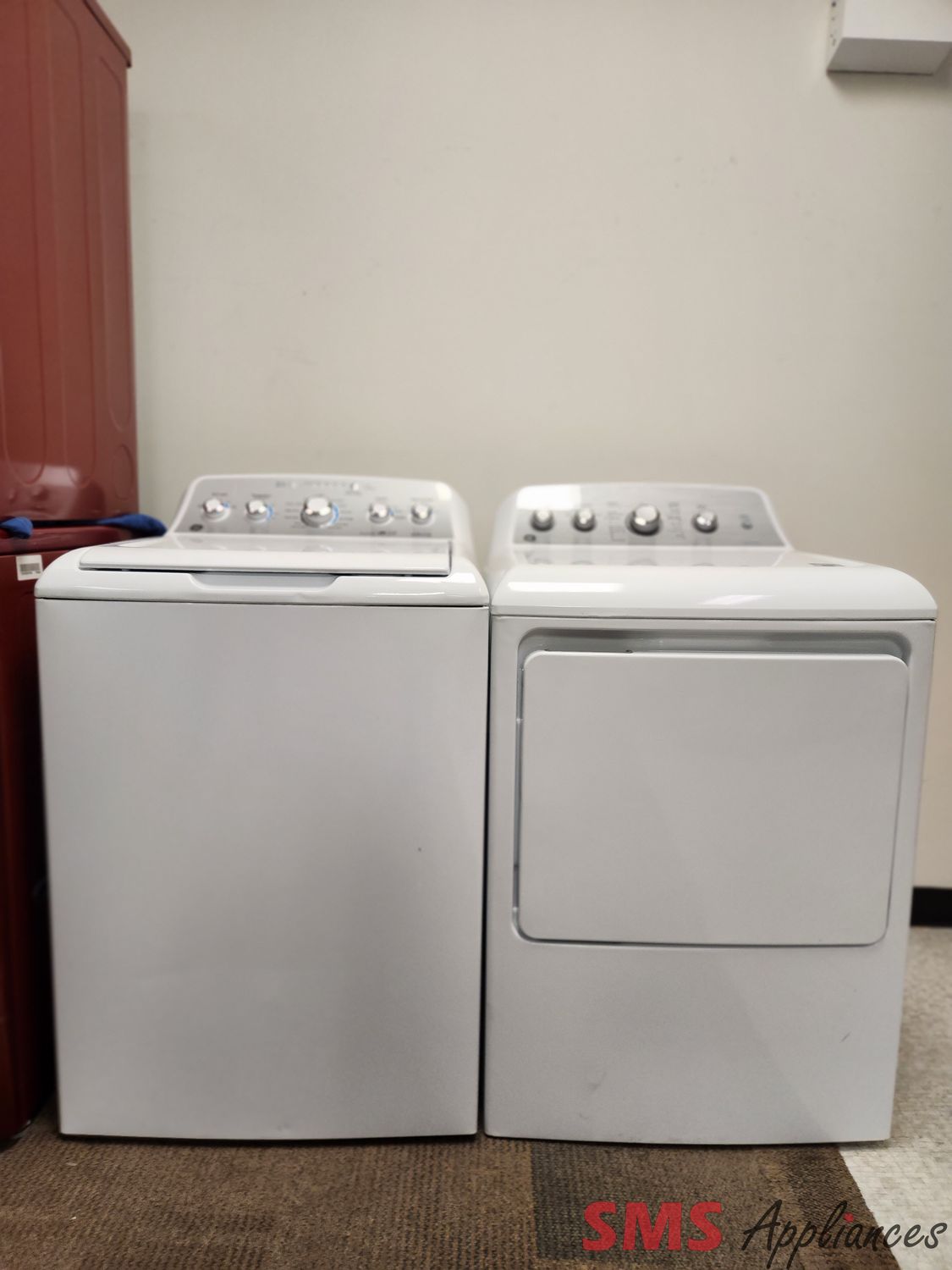 GE Washer & Dryer Set GTW495DMN0WS/GTD45EBMR0WS