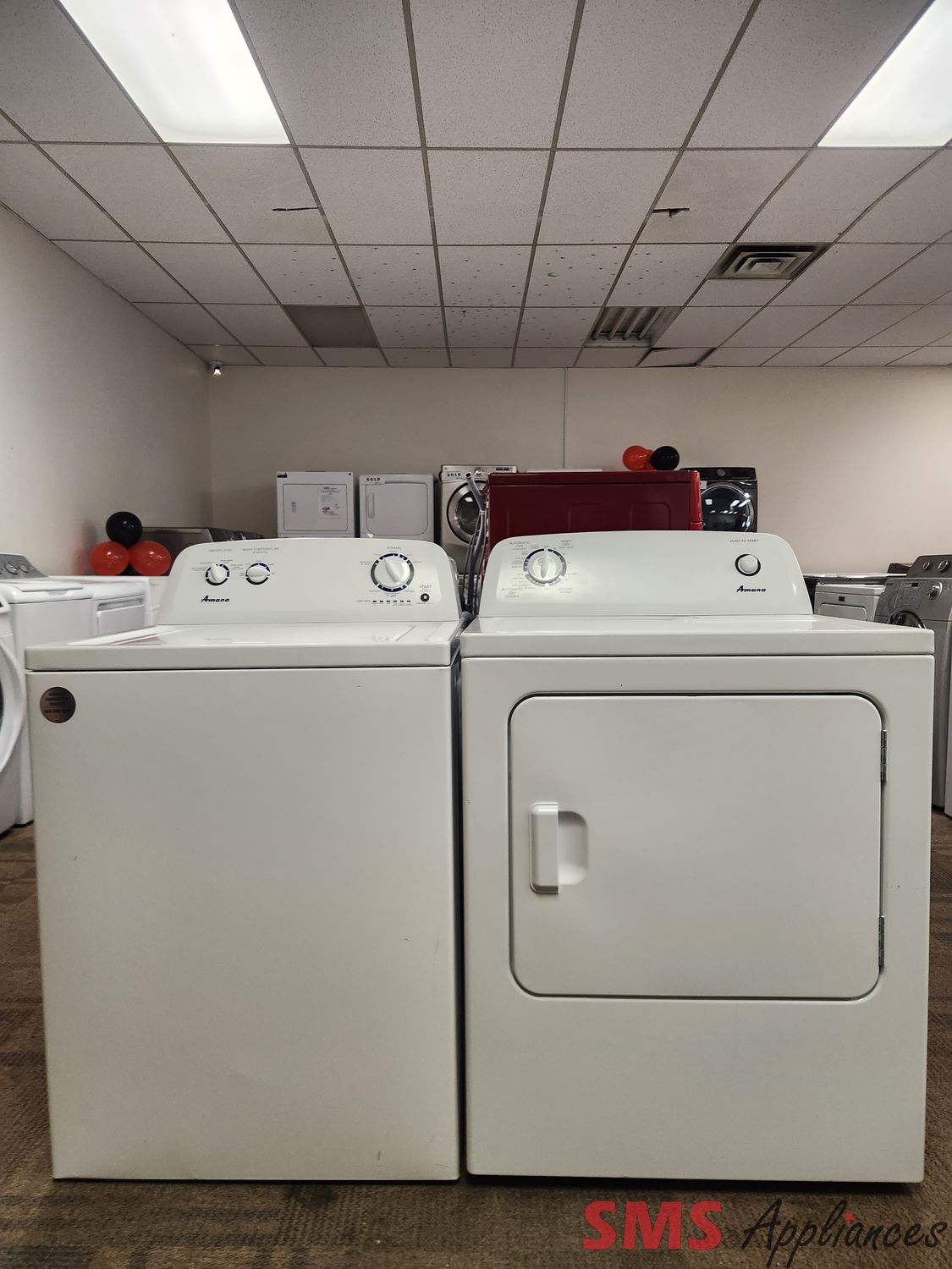 Amana Washer & Dryer Set NTW4516FW/YNED4655EW