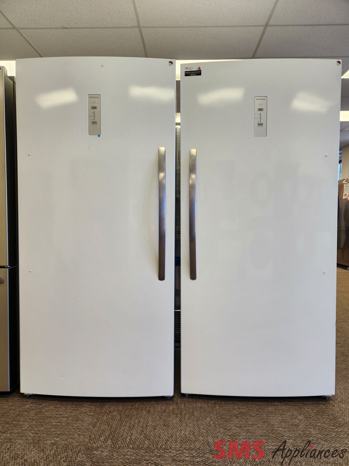 Open Box - Scratch & Dent Frigidaire Upright Fridge and Freezer  FRAE2024AW/FFUE2024AW