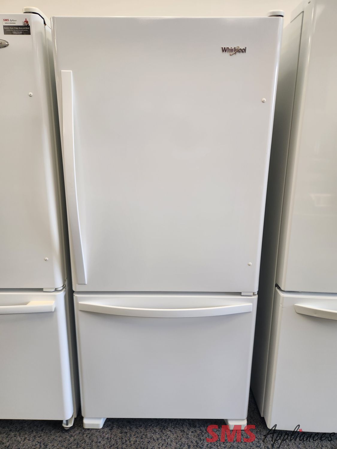 Whirlpool 30" Bottom Mount Fridge WRB329DFBW