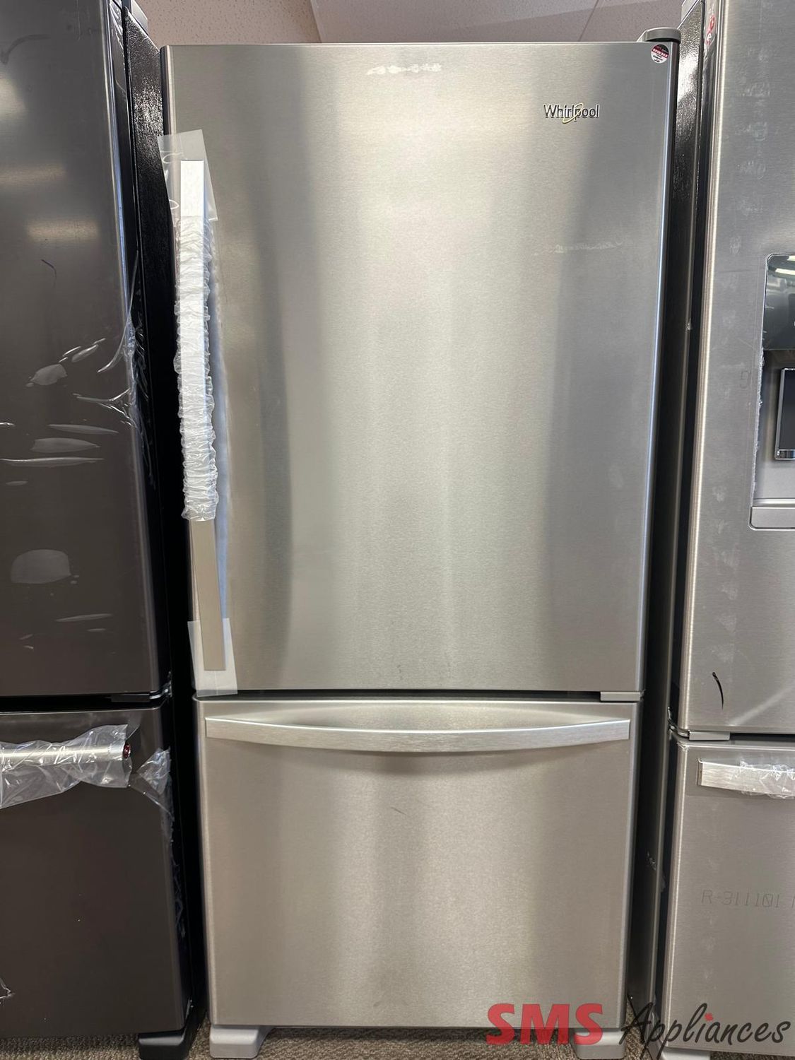Open Box - Scratch & Dent Whirlpool 30" Bottom Mount Fridge  WRB329RFBM