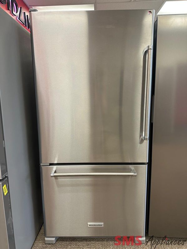 Open Box - Scratch & Dent KitchenAid 33 Open Box - Scratch & Dent KitchenAid 33" Bottom Mount Fridge KRBL102ESS