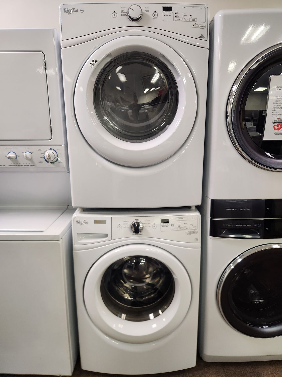 Whirlpool Dryer & Washer Set WED72HEDW/WFW75HEFW