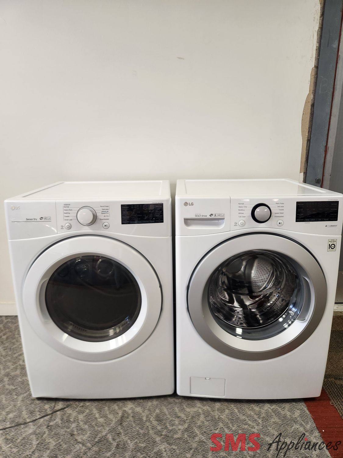LG Washer & Dryer Set WM3500CW/DLE3090W