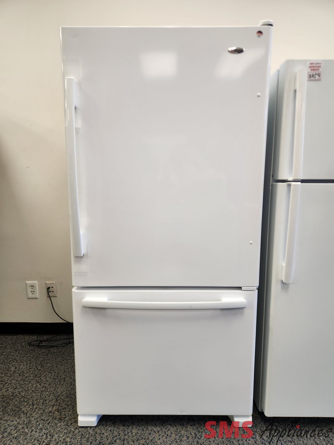 Open Box - Scratch & Dent Amana 33" Bottom Mount Fridge ABB2224BRW