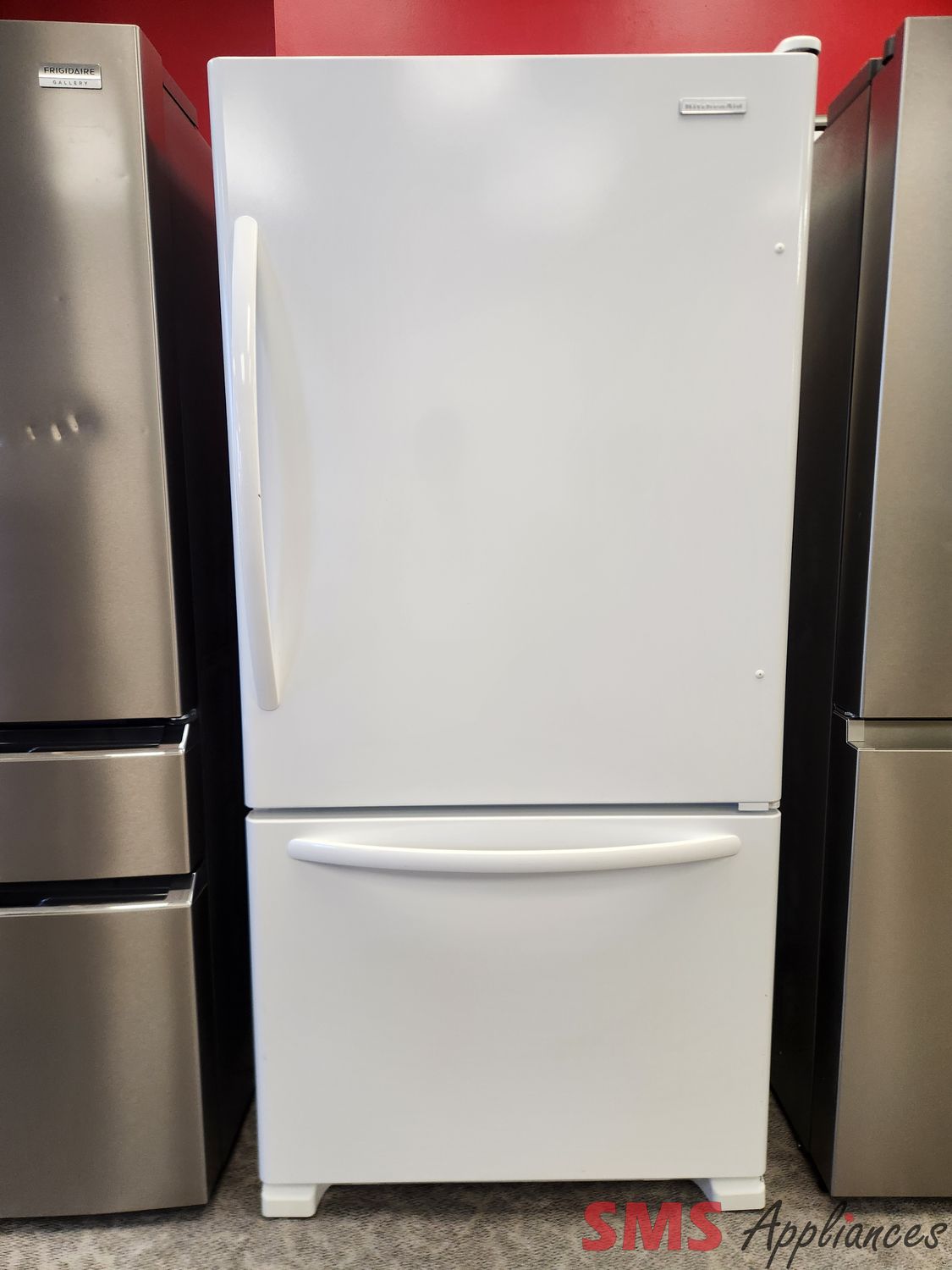 KitchenAid 33" Bottom Mount Fridge KBRS22KWWH