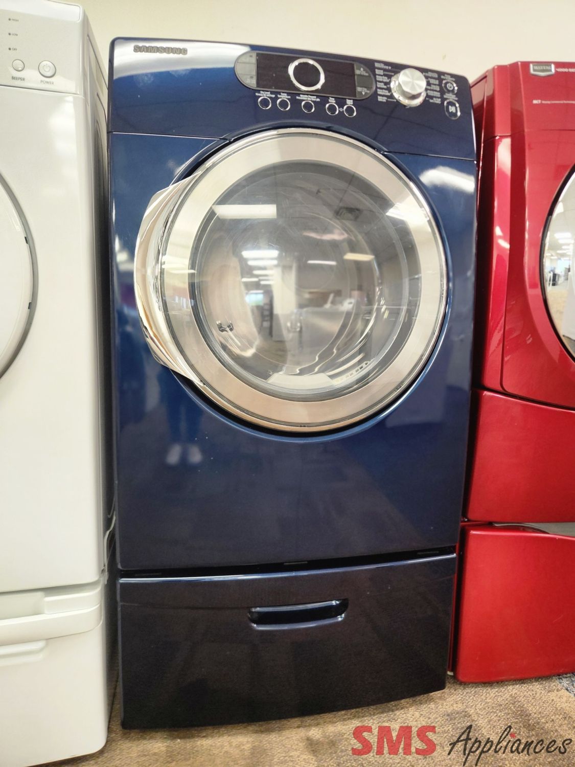 Samsung Dryer with Pedestal DV337AEL