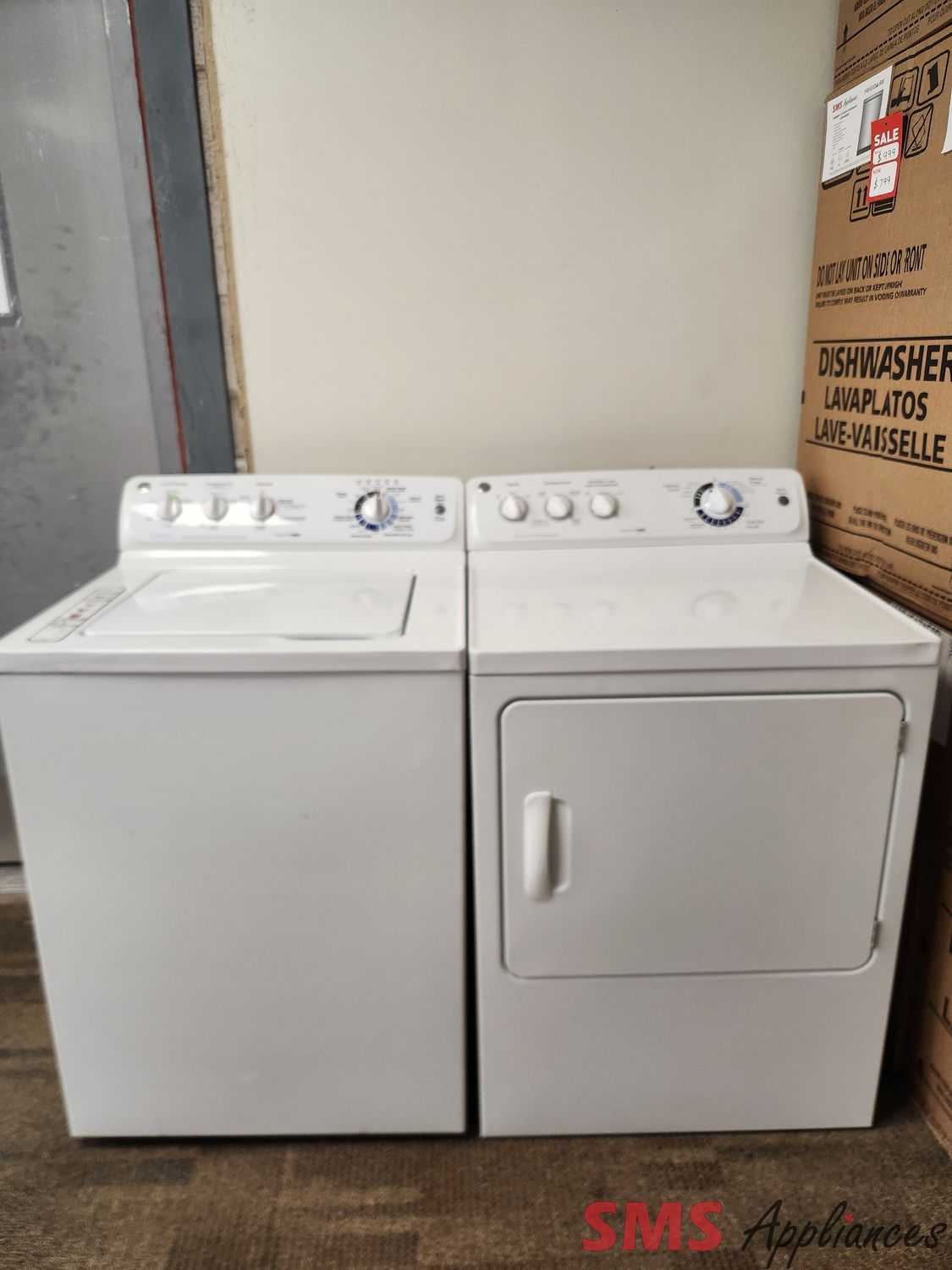 GE Washer and Dryer Set GTAN4250D2WW/GTMP280ED6WW