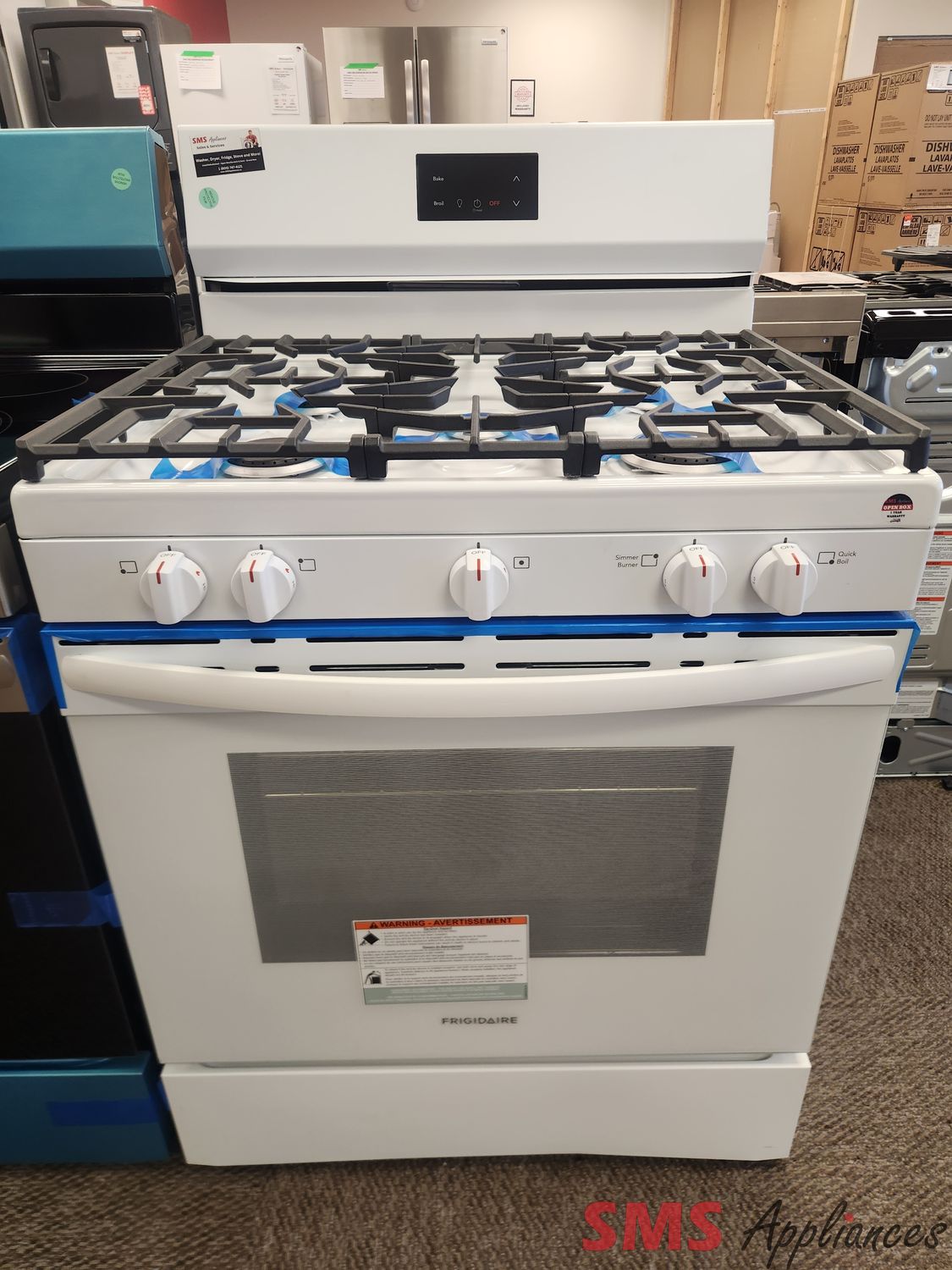 Open Box - Scratch & Dent Frigidaire Gas Top Stove FCRG3052BW