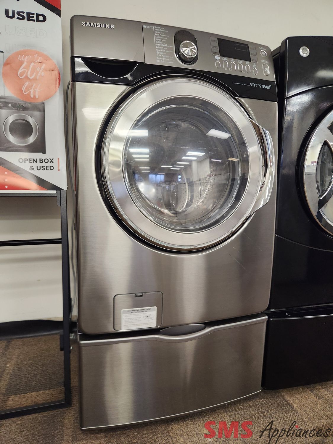 Samsung Front Load Washer with Pedestal WF448AAP