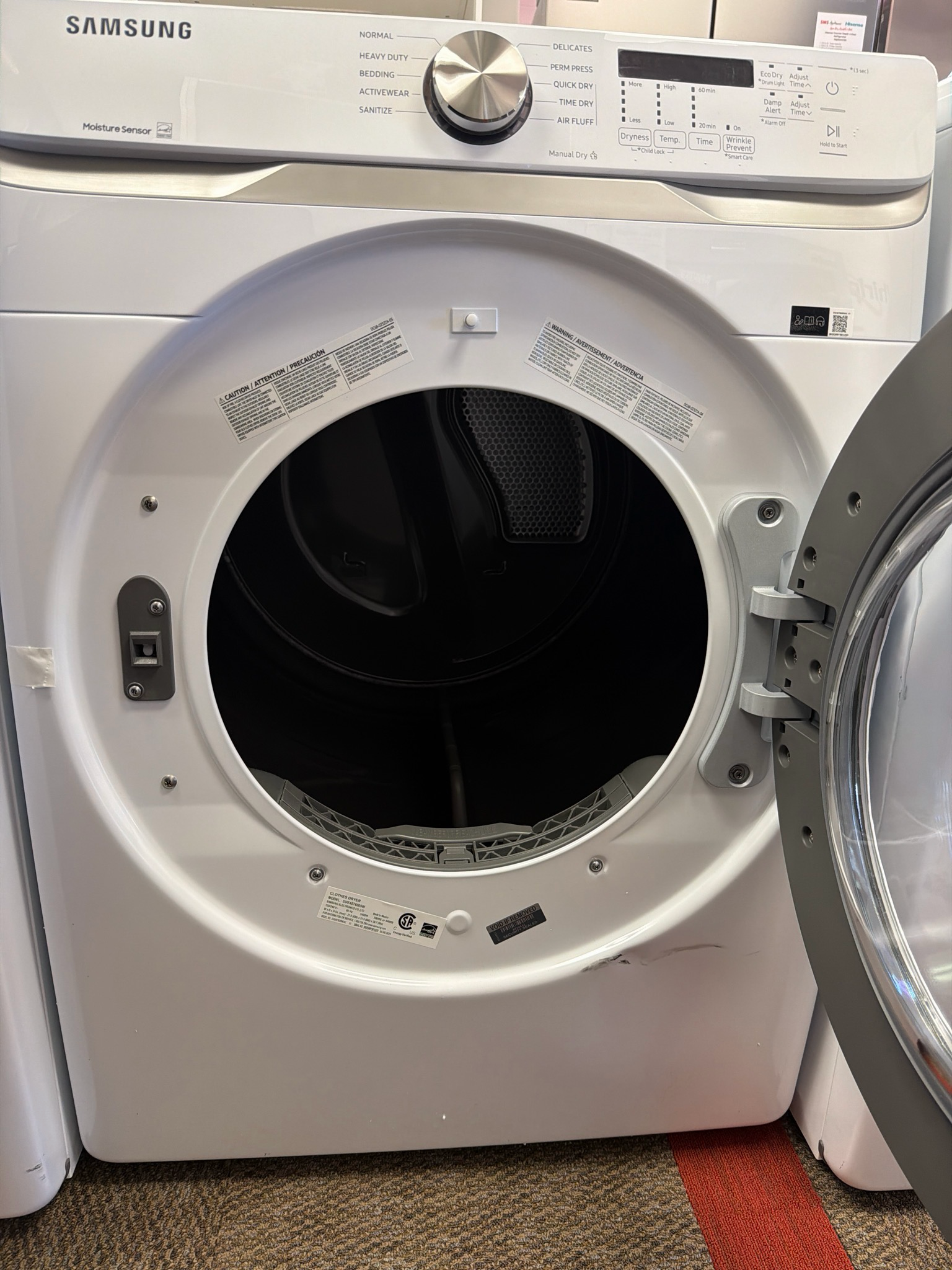 Open Box Samsung Dryer DVE45T6005W