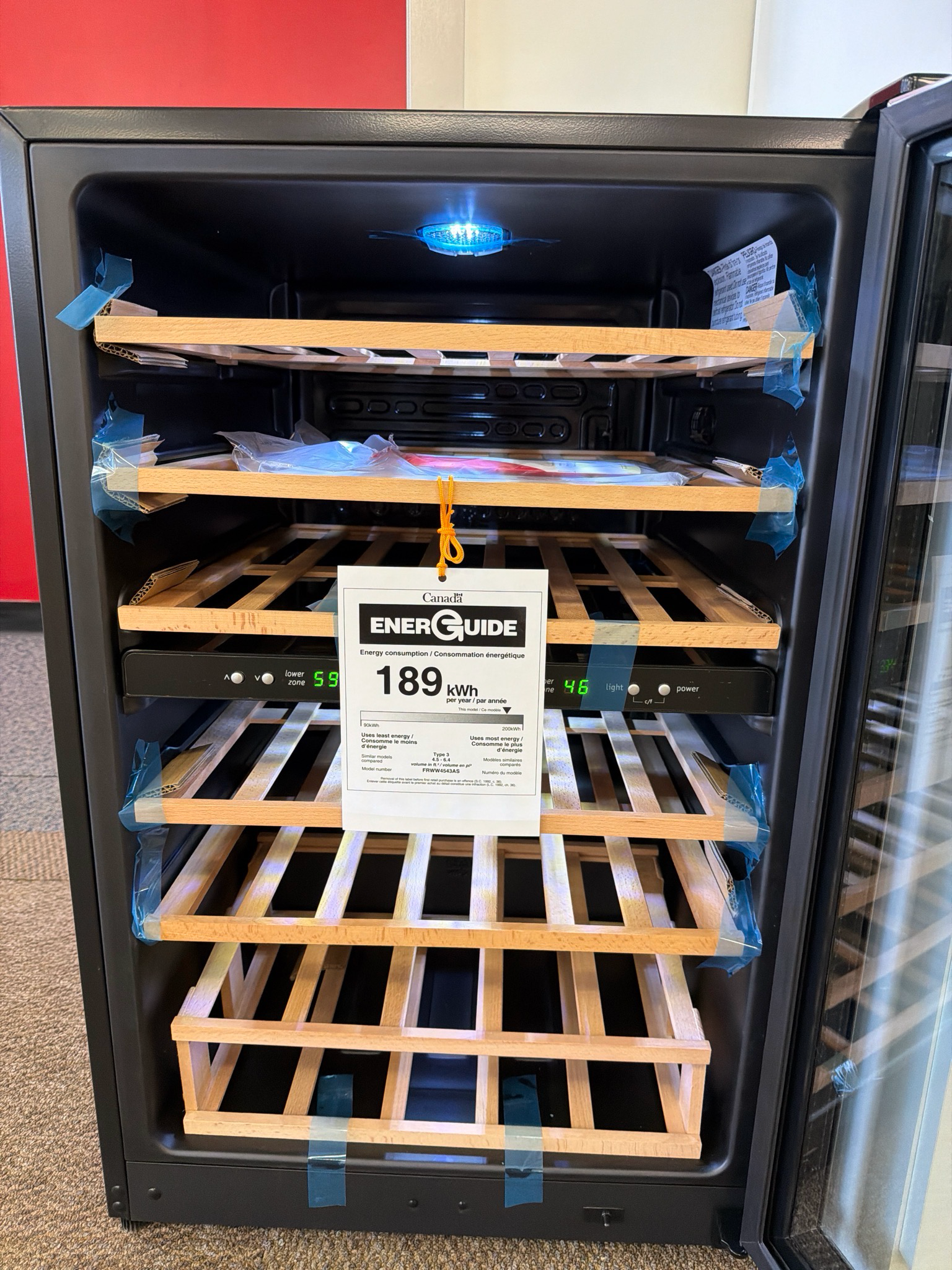 Open Box Frigidaire Wine Cooler FRWW4543AS
