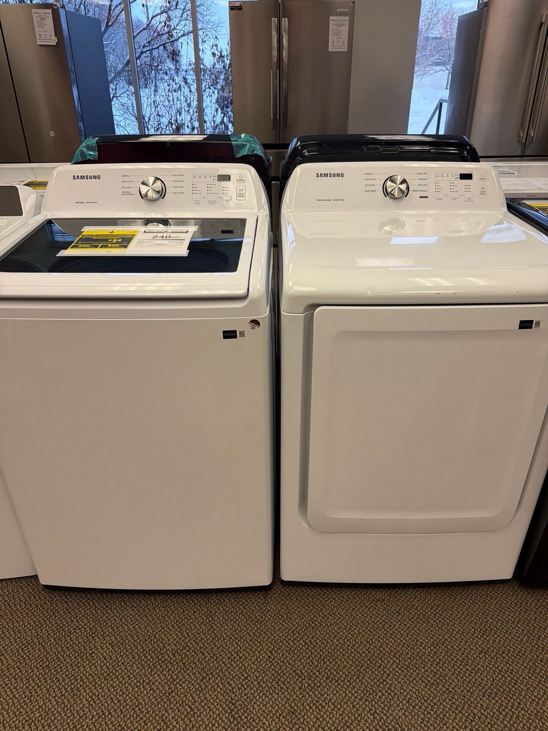 Open Box Samsung Washer&Dryer Set WA45T3200AW/ DVE45T3200W Open Box Samsung Washer&Dryer Set WA45T3200AW/ DVE45T3200W