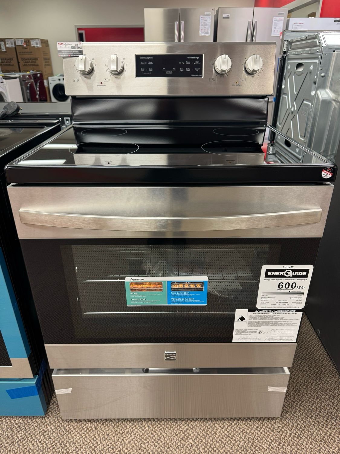 Open Box - Scratch & Dent Kenmore Glass Top Stove KKFTR4.8-REARAFC-SS