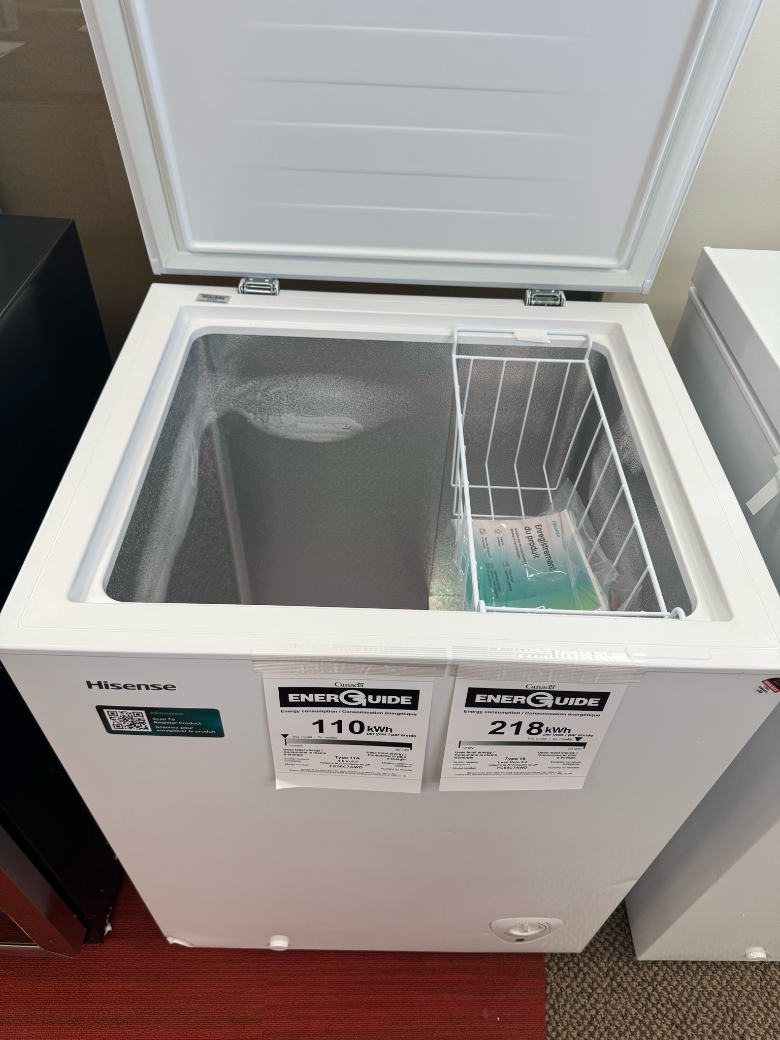 Open Box - Scratch & Dent Hisense Chest Freezer 5 cu.ft FC50C7AWD