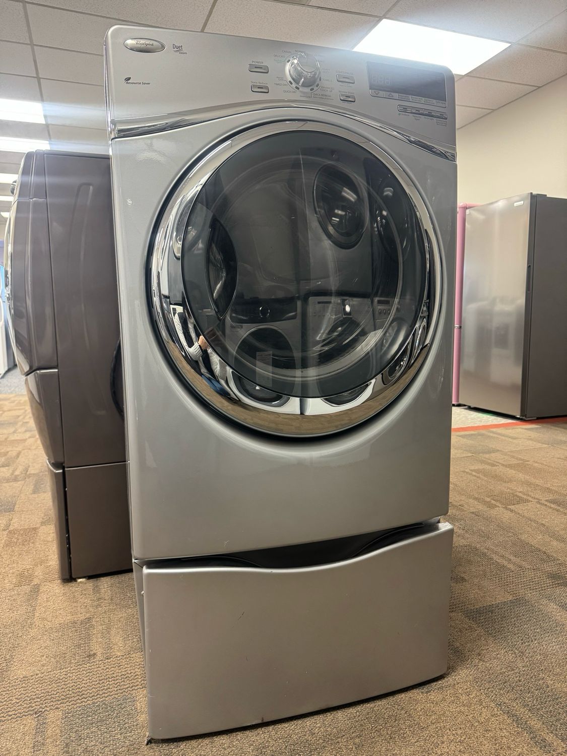 Refurbished Whirlpool Dryer with Pedestal YWED95HEXL