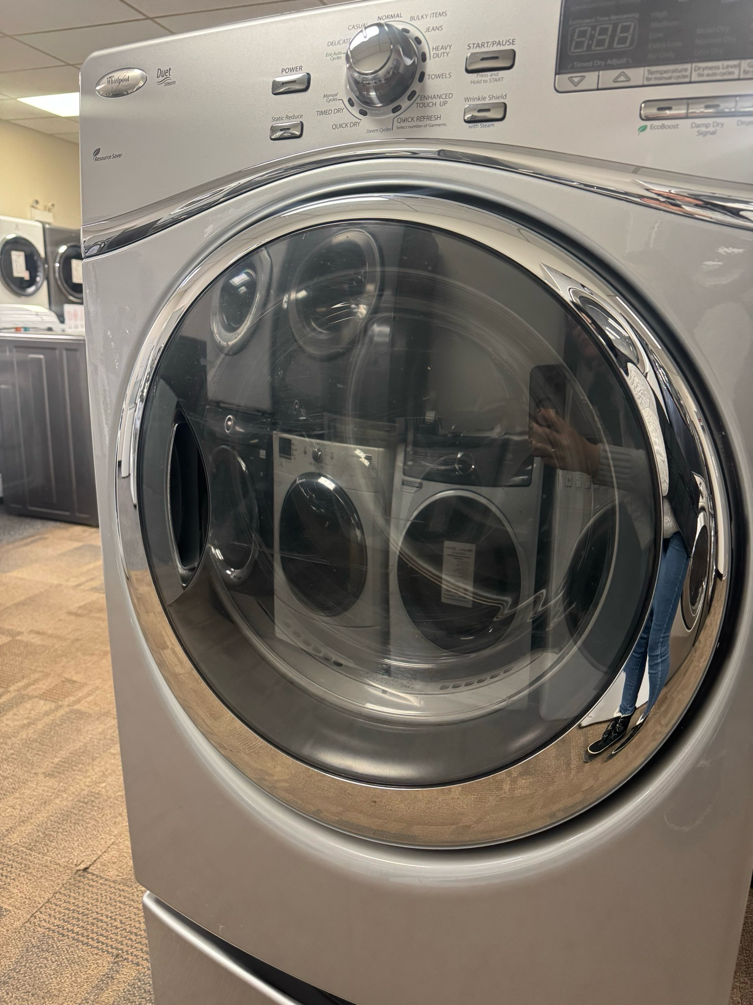 Refurbished Whirlpool Dryer with Pedestal YWED95HEXL