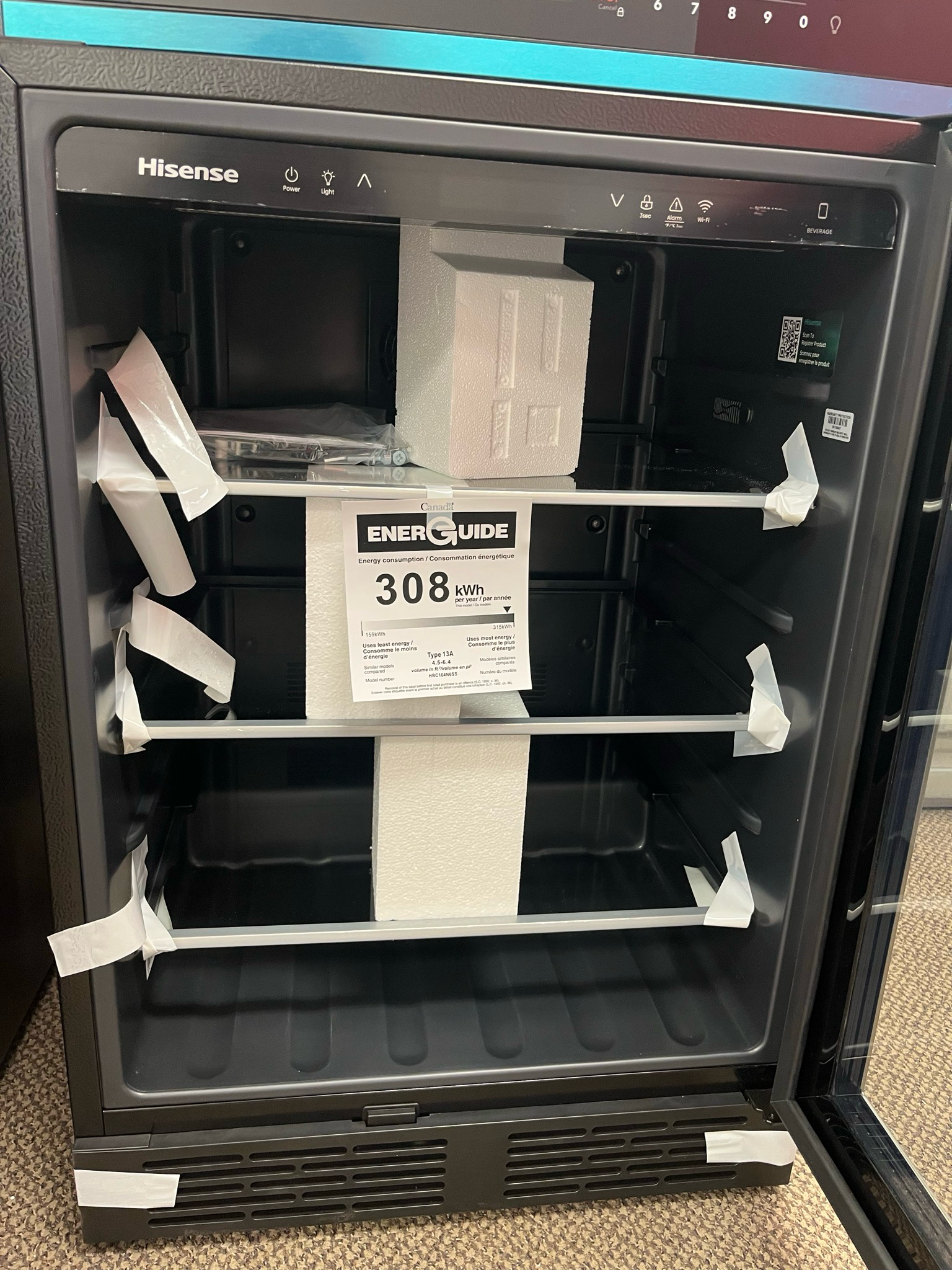 Open Box Hisense Beverage Center HBC164N6SS