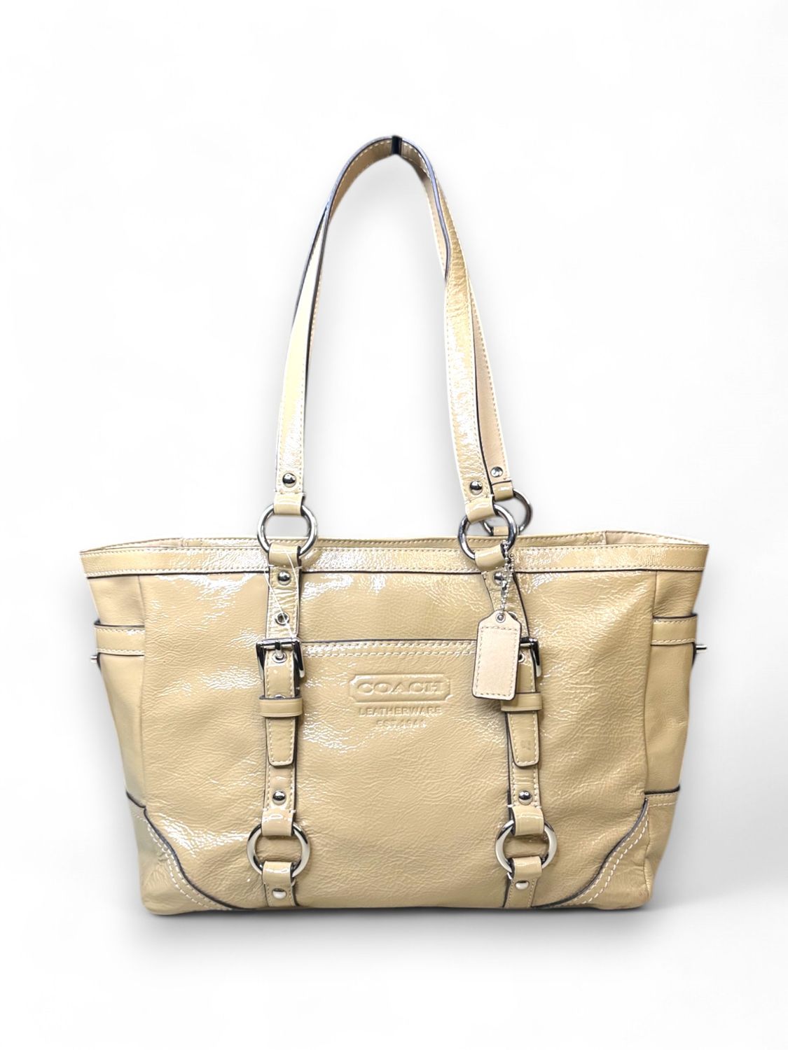 Coach Gallery Tan Patent Leather Tote
