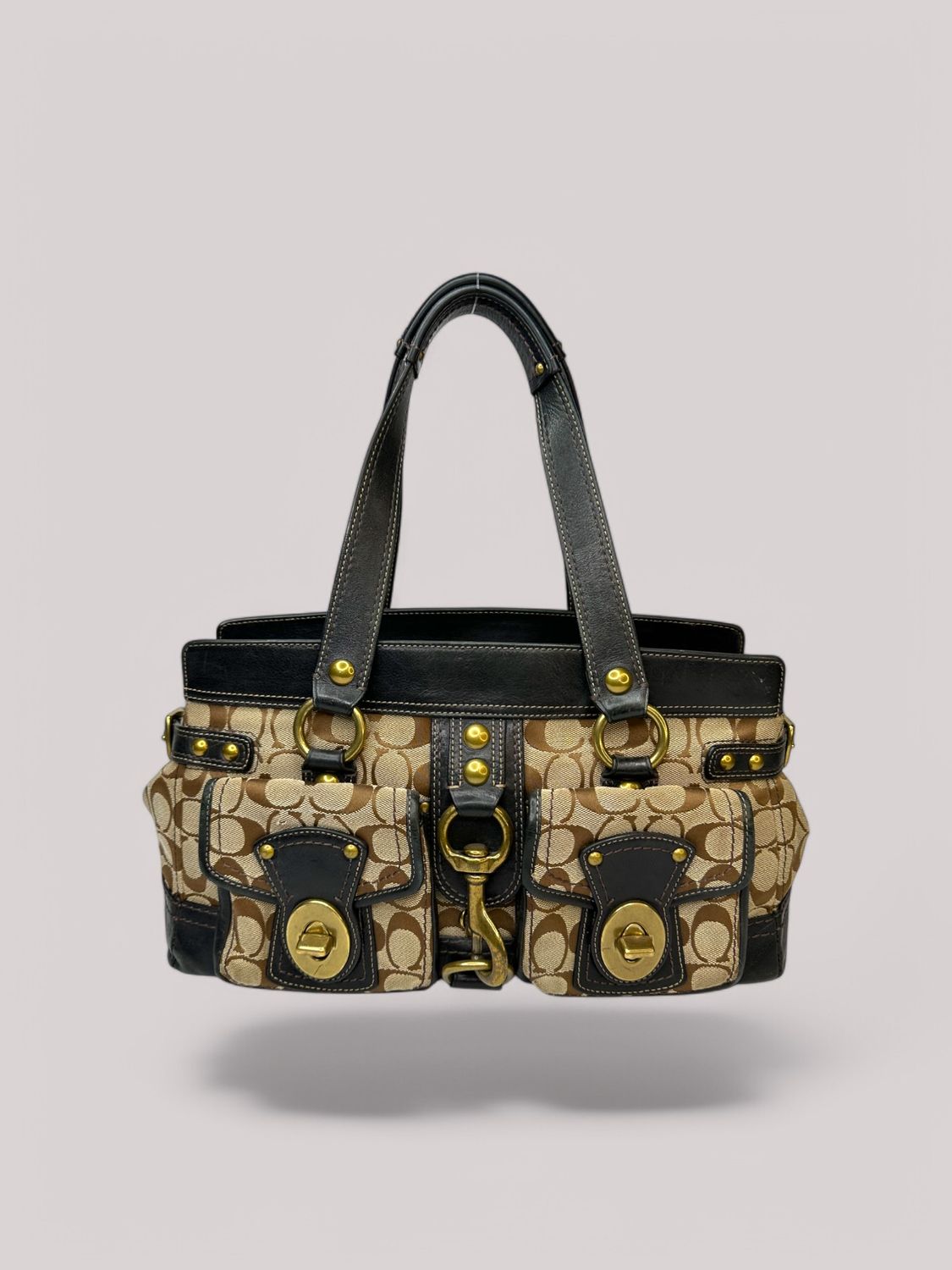 Coach Legacy Mandy 65th Anniversary Signature Canvas &amp; Leather Handbag