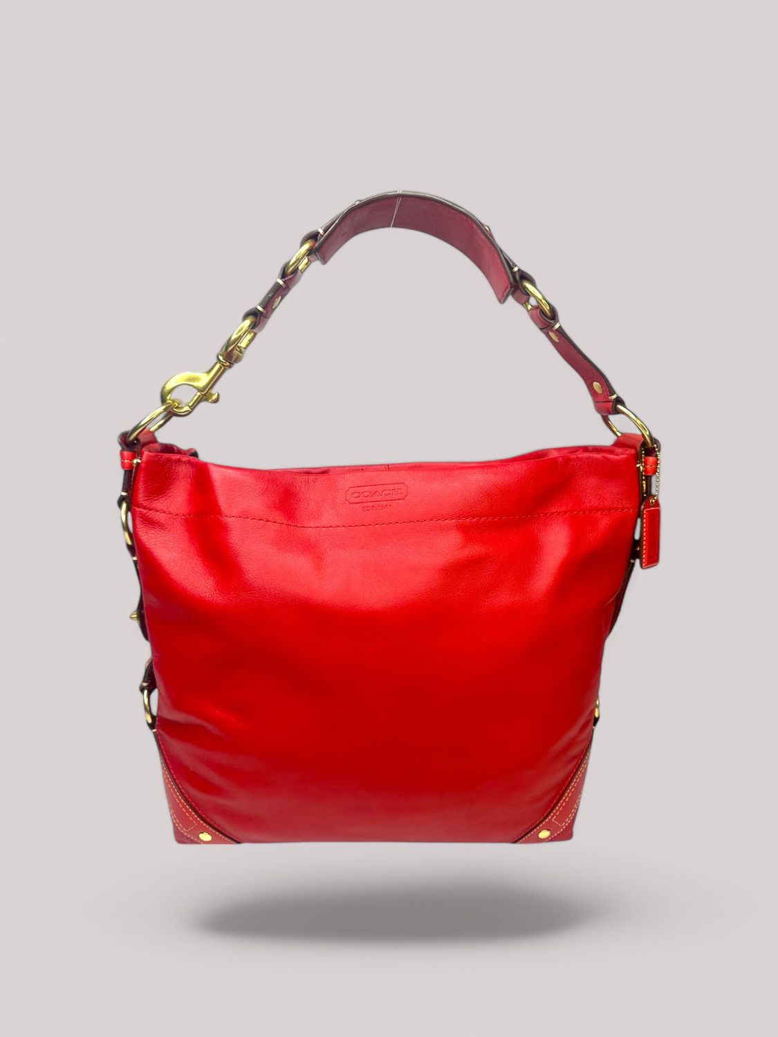 Coach Vintage Y2K Red leather Zoe Hobo Bag