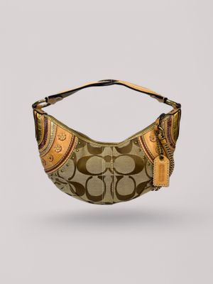 Coach Soho Tan Signature Stitched Hobo Bag