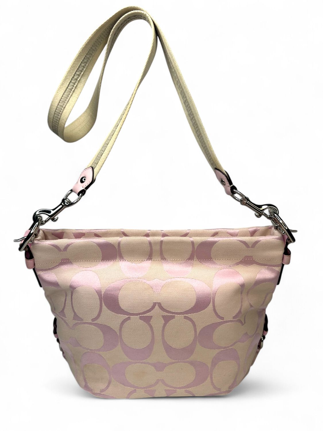 Coach Vintage Signature Soho Pink Duffle Hobo Bag