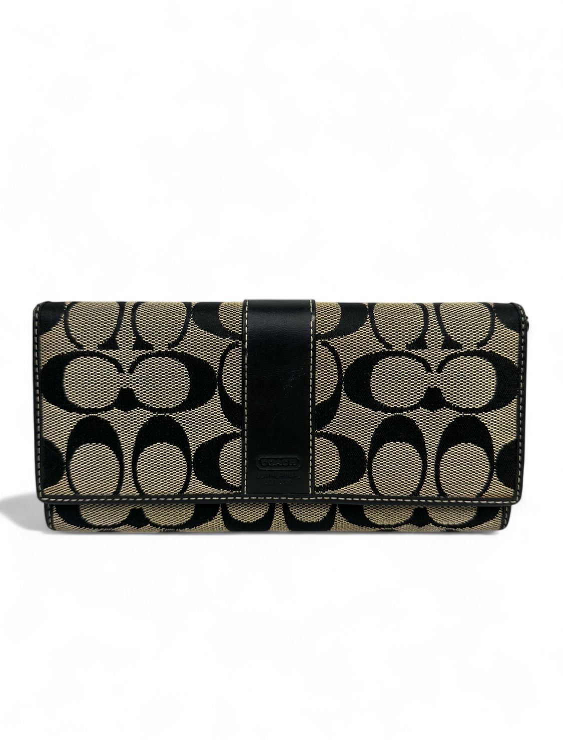 Coach Vintage Y2K Black Canvas Bifold Wallet