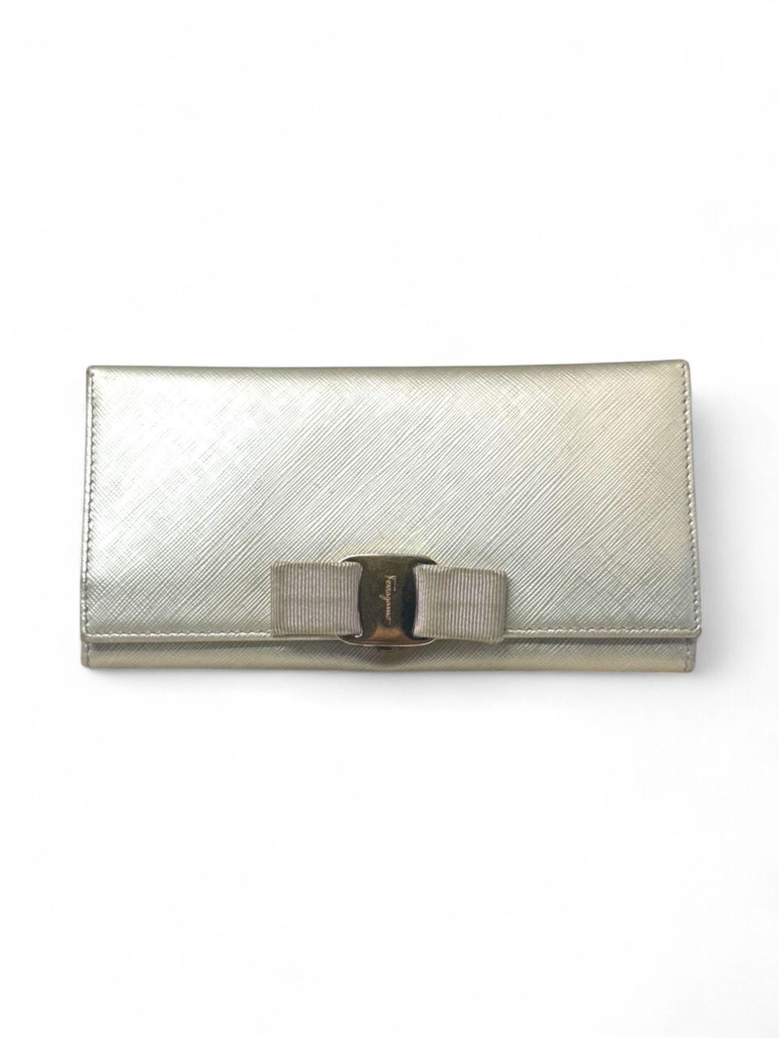 Salvatore Ferragamo Gold Leather Wallet
