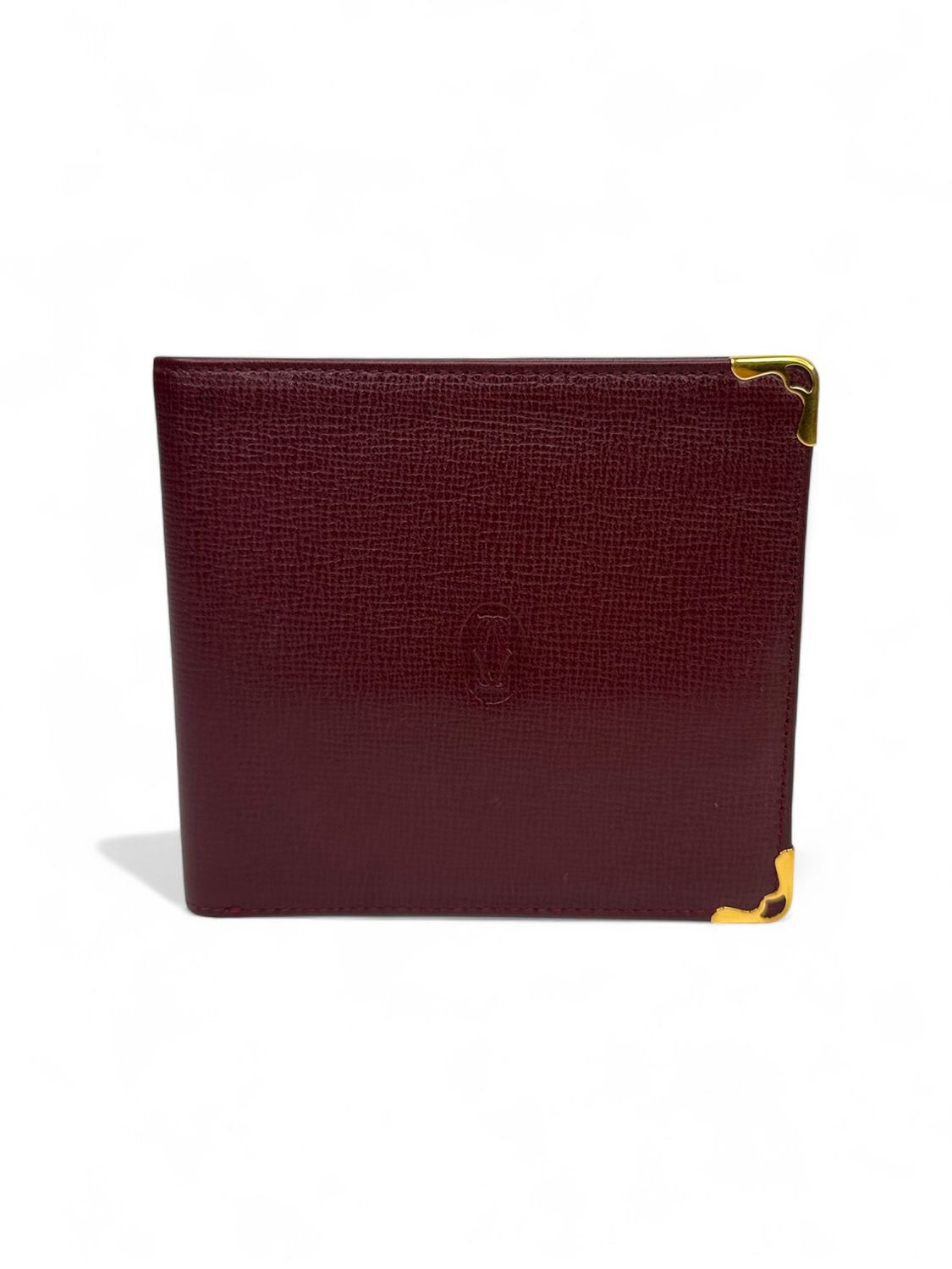Cartier Burgundy Calfskin Leather Bifold Wallet