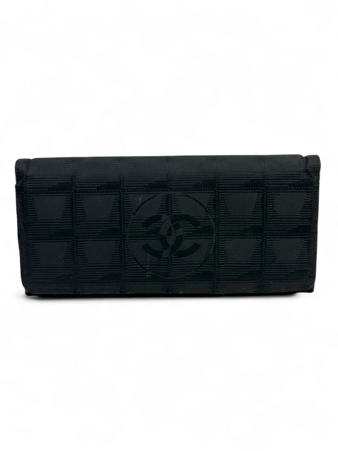 Chanel Vintage Travel Line Canvas Long Wallet