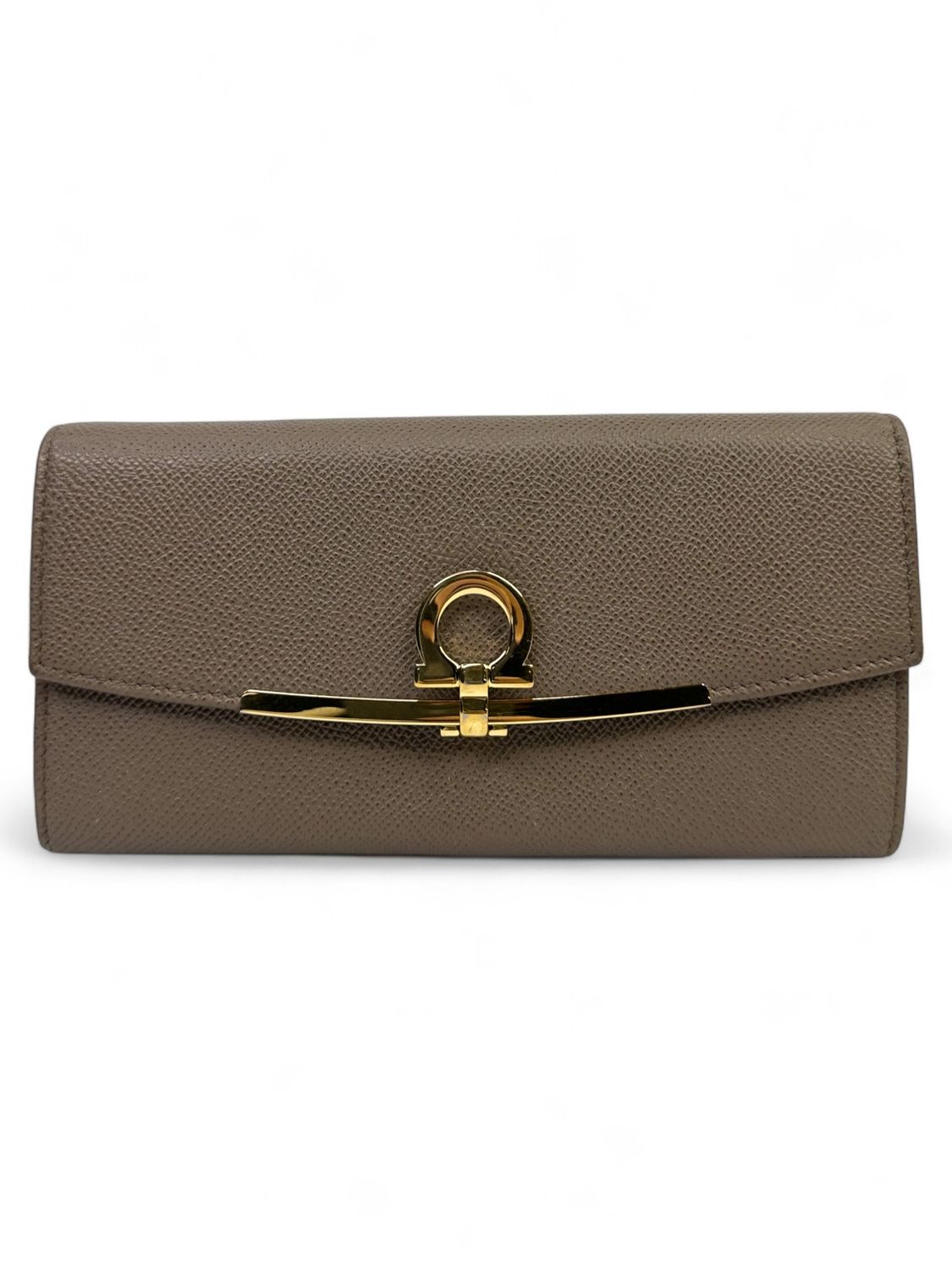 Salvatore Ferragamo Vintage Gancini Icona Saffiano Leather Continental Wallet