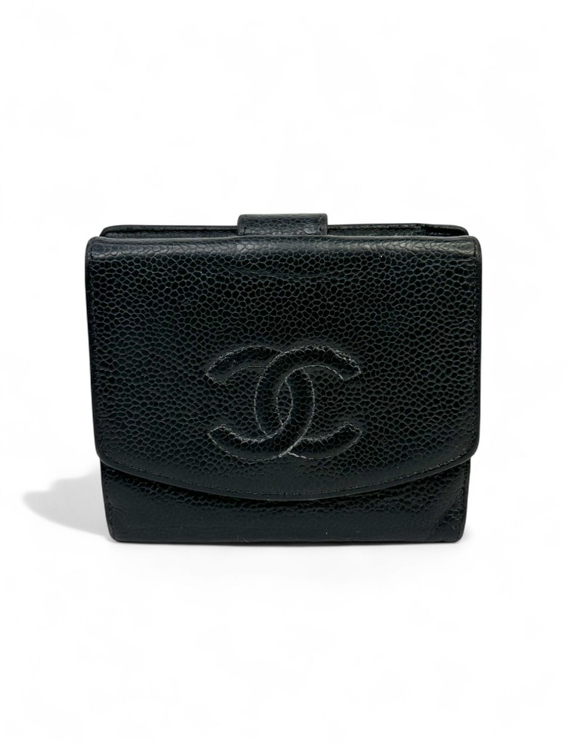 Chanel Vintage Y2K Timeless CC Flap Leather Trifold Wallet