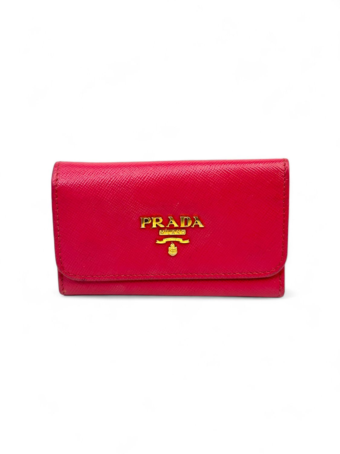 Prada Vintage Y2K Saffiano Leather Key Case