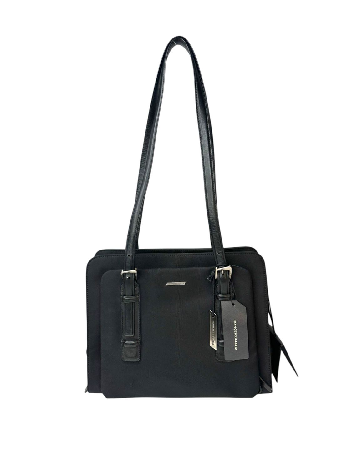 Francesco Biasia Black Nylon Organizing Tote