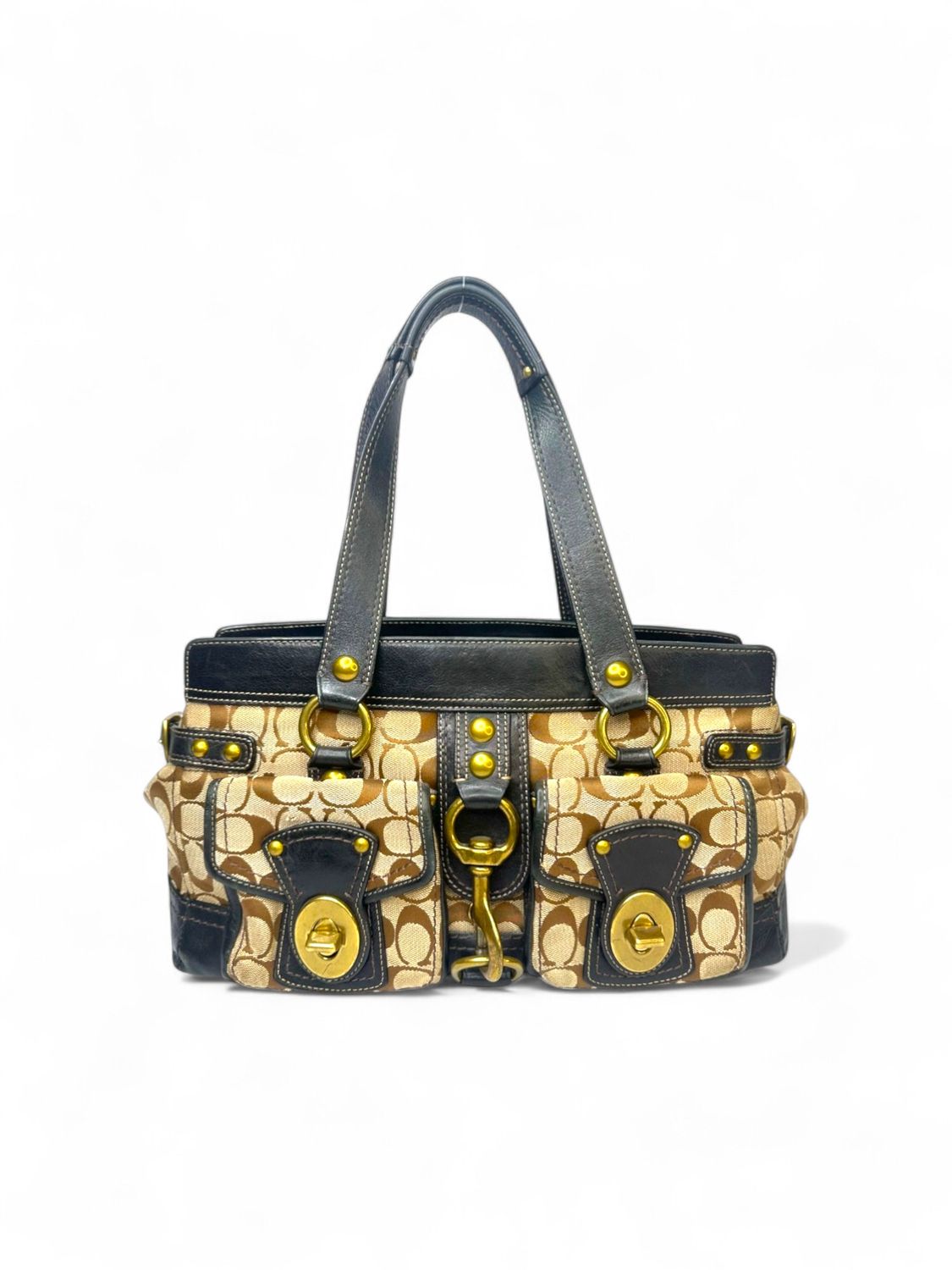 Coach Legacy Mandy 65th Anniversary Signature Canvas &amp; Leather Handbag