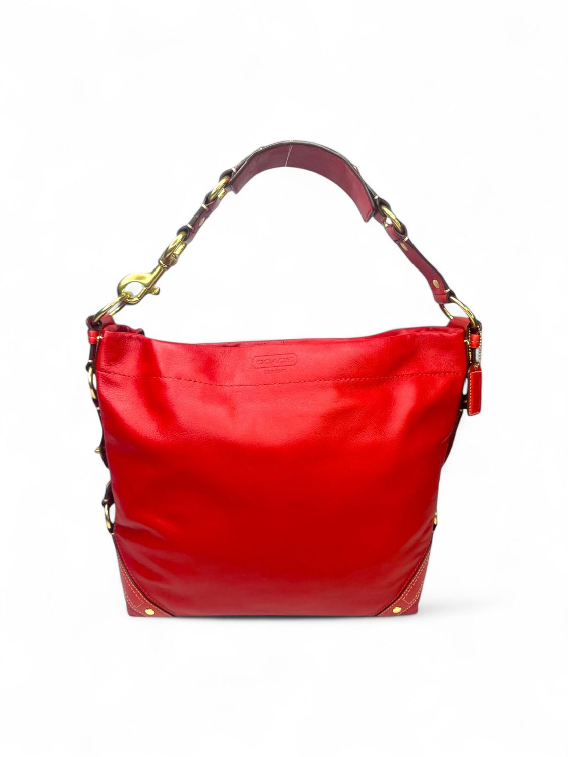 Coach Vintage Y2K Red leather Zoe Hobo Bag