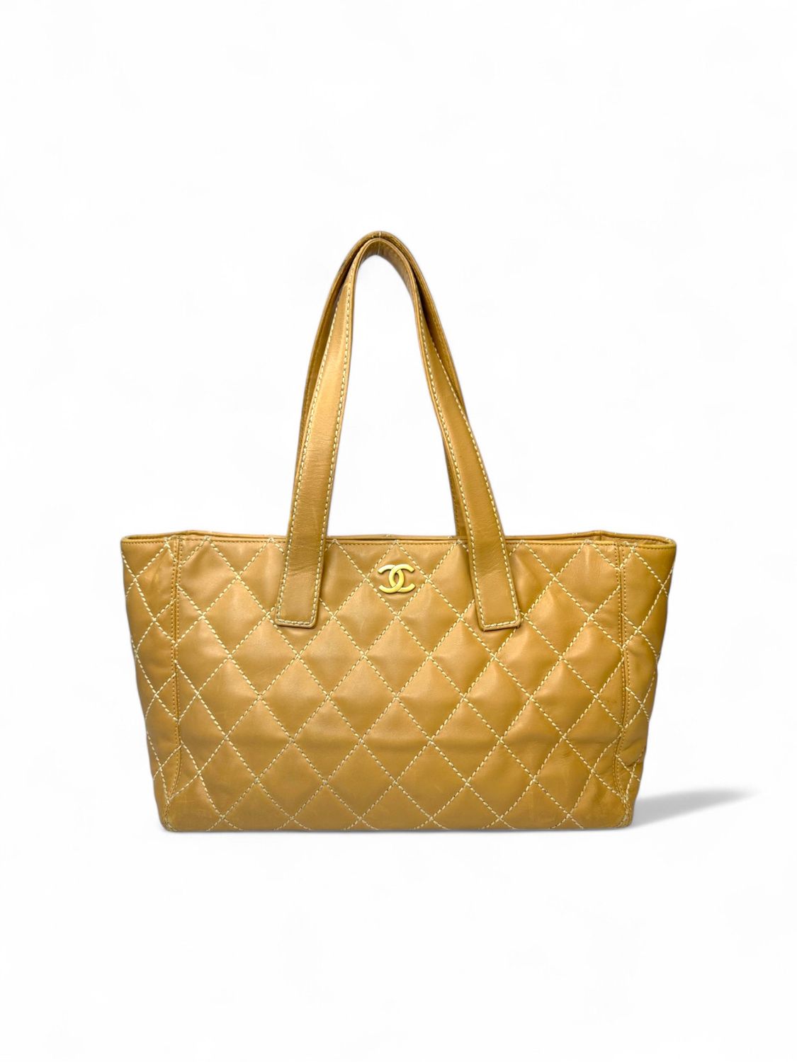 Chanel Wild Stitch Vintage Calfskin Leather Tote Bag